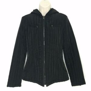 Esprit Womens Coat SZ Small Black Quilted Puffer